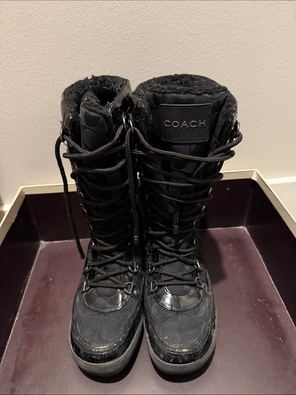 Coach Black Snow Boots - Picture 2 of 3